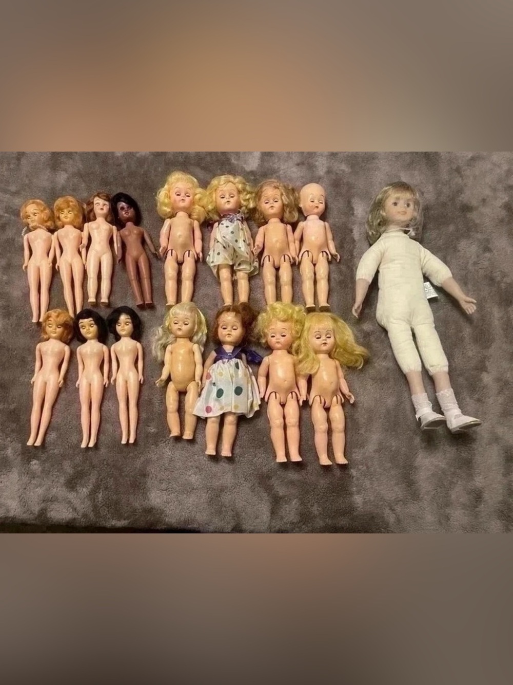 Lot of 16 Assortment of Vintage Dolls